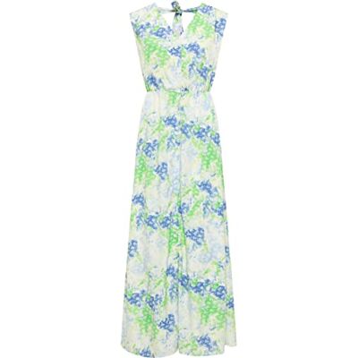 IZIA Damen Maxikleid mit Allover-Print 19322912-IZ010, BLAU GRÜN, M IZIA Damen Maxikleid mit Allover-Print 19322912-IZ010, BLAU GRÜN, M