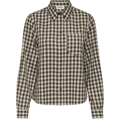 ONLY Onlliva Cath Life Ls Tie Check Shirt WVN ONLY Onlliva Cath Life Ls Tie Check Shirt WVN