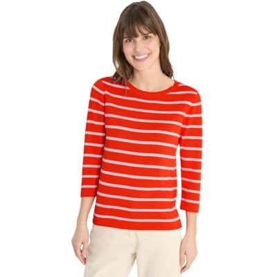 Cecil Gestreifter Pullover Cherry Tomato orange S Cecil Gestreifter Pullover Cherry Tomato orange S
