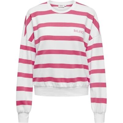 ONLY Damen Onlashley L/S O-Neck SWT Sweatshirt 15325271 ,Weiß ,XL ONLY Damen Onlashley L/S O-Neck SWT Sweatshirt 15325271 ,Weiß ,XL