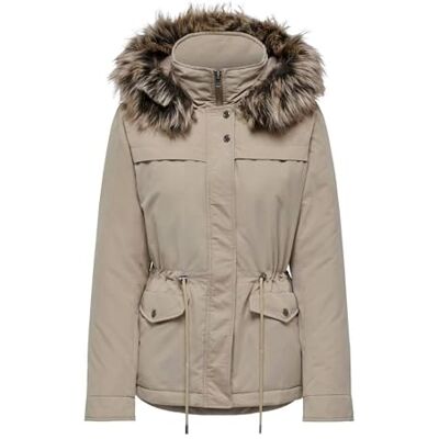 ONLY Damen Langer ONLNEWSTARLINE AW Parka CC OTW 15297128,Weathered Teak,L ONLY Damen Langer ONLNEWSTARLINE AW Parka CC OTW 15297128,Weathered Teak,L