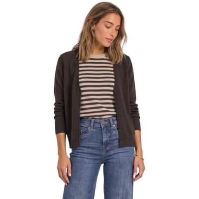 Street One Cadigan mit V-Neck und Knopfleiste Black Coffee Mel. 44 Street One Cadigan mit V-Neck und Knopfleiste Black Coffee Mel. 44