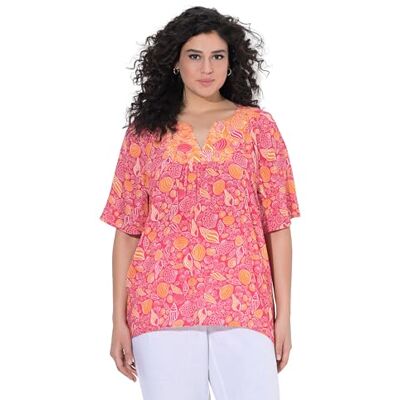Ulla Popken Damen große Größen Übergrößen Plus Size Tunika, Muscheln, A-Linie, Tunika-Ausschnitt, Halbarm pink 50+ 847787523-50+ Ulla Popken Damen große Größen Übergrößen Plus Size Tunika, Muscheln, A-Linie, Tunika-Ausschnitt, Halbarm pink 50+ 847787523-50+