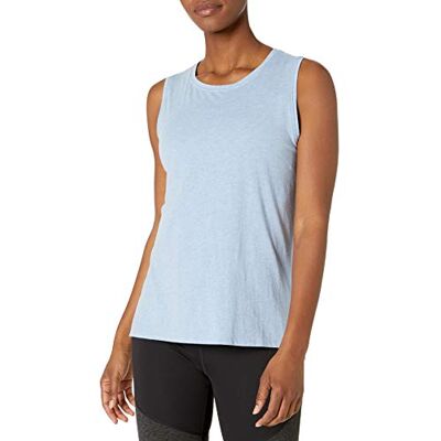 Amazon Damen Yoga-Tanktop Aus Weicher Baumwolle Mit Lockerer Passform (In Übergröße Erhältlich), Himmelblau, 3XL Große Größen Amazon Damen Yoga-Tanktop Aus Weicher Baumwolle Mit Lockerer Passform (In Übergröße Erhältlich), Himmelblau, 3XL Große Größen