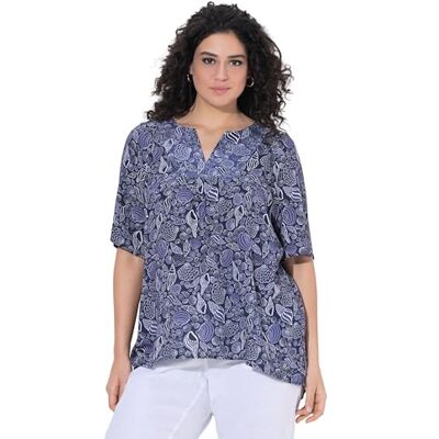 Ulla Popken Damen große Größen Übergrößen Plus Size Tunika, Muscheln, A-Linie, Tunika-Ausschnitt, Halbarm Tintenblau 58+ 847787740-58+ Ulla Popken Damen große Größen Übergrößen Plus Size Tunika, Muscheln, A-Linie, Tunika-Ausschnitt, Halbarm Tintenblau 58+ 847787740-58+