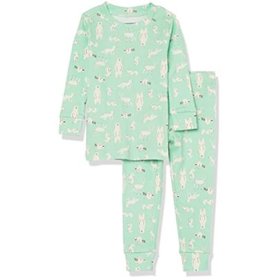 Amazon Jungen Eng anliegende Baumwoll-Schlafanzüge, Minzgrün Waldtiere, 3 Jahre Amazon Jungen Eng anliegende Baumwoll-Schlafanzüge, Minzgrün Waldtiere, 3 Jahre