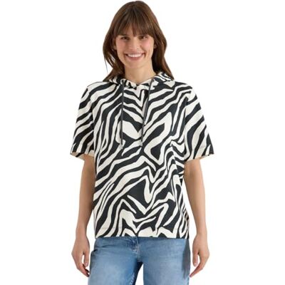Cecil Kurzarm Shirt mit Kapuze und Struktur Palm Breeze Green M Cecil Kurzarm Shirt mit Kapuze und Struktur Palm Breeze Green M
