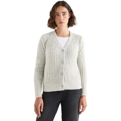 Cecil Two Tone Cardigan Metal Grey Melange XXL Cecil Two Tone Cardigan Metal Grey Melange XXL
