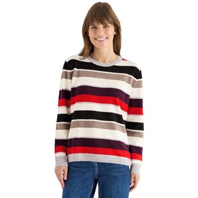 Cecil Gestreifter Pullover Vanilla White L Cecil Gestreifter Pullover Vanilla White L