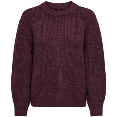ONLY Damen Onlmilouz Ls Rib Pullover KNT Nca, Decadent Chocolate, M ONLY Damen Onlmilouz Ls Rib Pullover KNT Nca, Decadent Chocolate, M