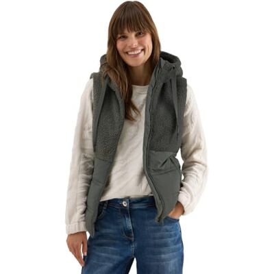 Cecil Weste mit Strukturmix pastel olive XXL Cecil Weste mit Strukturmix pastel olive XXL