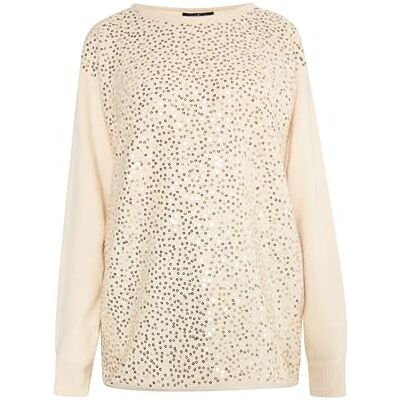 ECY Damen Strick Pullover 15329367-EC01, Creme, M/L ECY Damen Strick Pullover 15329367-EC01, Creme, M/L