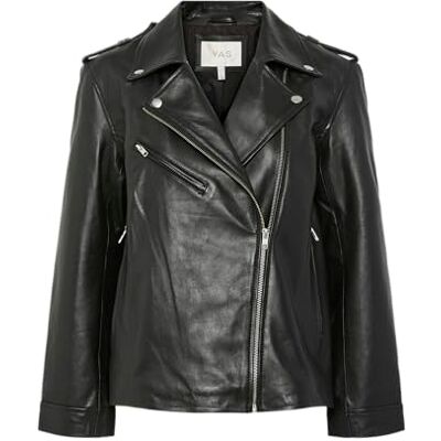 YAS Damen ane Ls Leather Jacket Noos, Black, Numeric_34 YAS Damen ane Ls Leather Jacket Noos, Black, Numeric_34