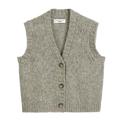 Marc O' Polo Marc OߴPolo Denim Damen Cardigan weich ärmellos, Grau (Stone Melange), XXS Marc O' Polo Marc OߴPolo Denim Damen Cardigan weich ärmellos, Grau (Stone Melange), XXS
