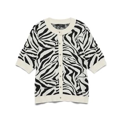 VERO MODA Vmtres Bien Zebra Ss O-Neck Cardigan Ga VERO MODA Vmtres Bien Zebra Ss O-Neck Cardigan Ga