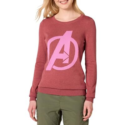 Amazon Disney Marvel Star Wars Damen Leichte Pullover mit Rundhalsausschnitt, Avengers Logo Womens, XL Amazon Disney Marvel Star Wars Damen Leichte Pullover mit Rundhalsausschnitt, Avengers Logo Womens, XL