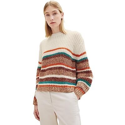 TOM TAILOR Damen Pullover mit Streifen TOM TAILOR Damen Pullover mit Streifen