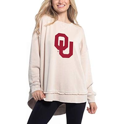 chicka-d NCAA Damen Pullover Sweatshirt, Damen, Hellbeige, Large chicka-d NCAA Damen Pullover Sweatshirt, Damen, Hellbeige, Large