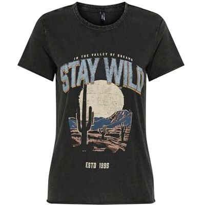 ONLY Damen Onllucy Life Reg S/S Top JRS Noos, Black, XL ONLY Damen Onllucy Life Reg S/S Top JRS Noos, Black, XL