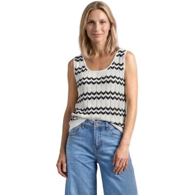 Street One Strick-Top mit Zick-Zack-Muster Off White 36 Street One Strick-Top mit Zick-Zack-Muster Off White 36