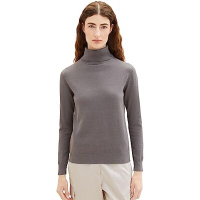 TOM TAILOR Damen Basic Pullover mit Rollkragen TOM TAILOR Damen Basic Pullover mit Rollkragen