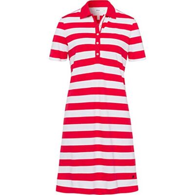 Brax Damen Kleid Gweneth Dresses PIQUÉ Stripes Baumwollkleid Polokragen 32-6137, Knielang, Gestreift, Gr. Medium (Herstellergröße: 38), Rot (Summer Red 43) Brax Damen Kleid Gweneth Dresses PIQUÉ Stripes Baumwollkleid Polokragen 32-6137, Knielang, Gestreift, Gr. Medium (Herstellergröße: 38), Rot (Summer Red 43)