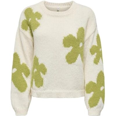 ONLY Onlbootle Life Ls Flower O-Neck KNT ONLY Onlbootle Life Ls Flower O-Neck KNT