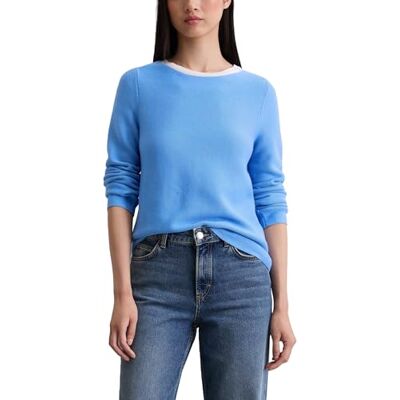 Marc O' Polo Marc OߴPolo Damen Strickpullover aus Bio-Baumwolle Slim Fit, Blau (Cloudless Blue), XXS Marc O' Polo Marc OߴPolo Damen Strickpullover aus Bio-Baumwolle Slim Fit, Blau (Cloudless Blue), XXS