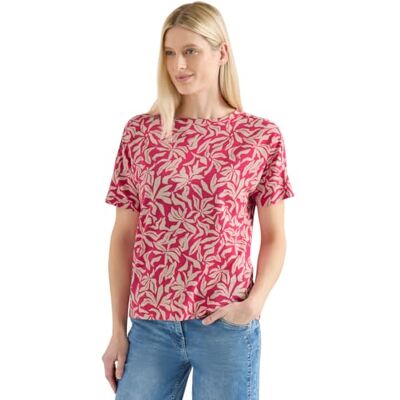 Cecil Shirt mit Boatneck und floralem Print Beetroot pink XL Cecil Shirt mit Boatneck und floralem Print Beetroot pink XL