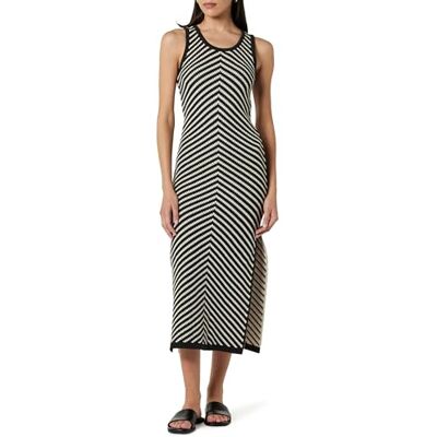 The Drop Damen Ritu Crochet Maxi Dress, Schwarz-weißes Chevron-muster, M The Drop Damen Ritu Crochet Maxi Dress, Schwarz-weißes Chevron-muster, M