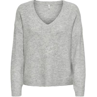 ONLY Onlarizona Ls Sequins V-Neck Pul KNT ONLY Onlarizona Ls Sequins V-Neck Pul KNT