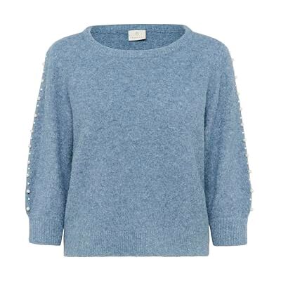 KAFFE Damen-Pullover, Boat, 3/4-Ausschnitt, Reguläre Passform, Hip Length KAFFE Damen-Pullover, Boat, 3/4-Ausschnitt, Reguläre Passform, Hip Length