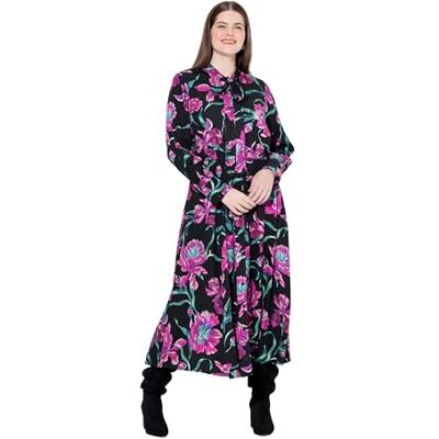 Ulla Popken Damen große Größen Übergrößen Plus Size Maxikleid, A-Linie, V-Ausschnitt, Schluppe, Langarm Himbeere 54+ 832858800-54+ Ulla Popken Damen große Größen Übergrößen Plus Size Maxikleid, A-Linie, V-Ausschnitt, Schluppe, Langarm Himbeere 54+ 832858800-54+