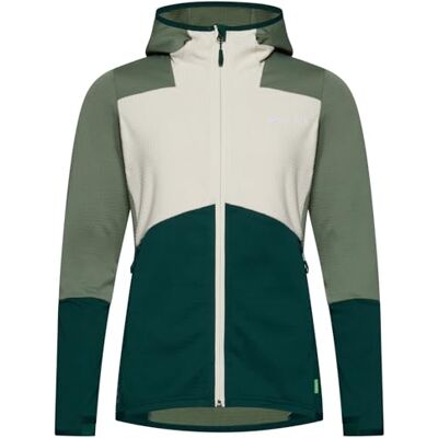 VAUDE Damen Fleece Jacke Monviso Hooded Grid Fleece Jacket, elastisch, warm, feuchtigkeitsregulierend und schnelltrocknend, Passform: Slim fit, deep pond, 36 VAUDE Damen Fleece Jacke Monviso Hooded Grid Fleece Jacket, elastisch, warm, feuchtigkeitsregulierend und schnelltrocknend, Passform: Slim fit, deep pond, 36