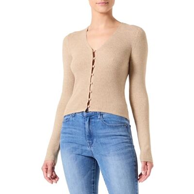 VERO MODA Vmgold Rib Ls V-Neck Button Pullover VERO MODA Vmgold Rib Ls V-Neck Button Pullover