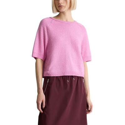 Marc O' Polo Marc OߴPolo Denim Damen Strickpullover aus Baumwolle Kurzarm, Rosa (Pale Bubblegum), XXL Marc O' Polo Marc OߴPolo Denim Damen Strickpullover aus Baumwolle Kurzarm, Rosa (Pale Bubblegum), XXL