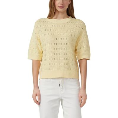 S. Oliver Damen Strickpullover – Rundhalsausschnitt, Kurzarm, Regular Fit S. Oliver Damen Strickpullover – Rundhalsausschnitt, Kurzarm, Regular Fit