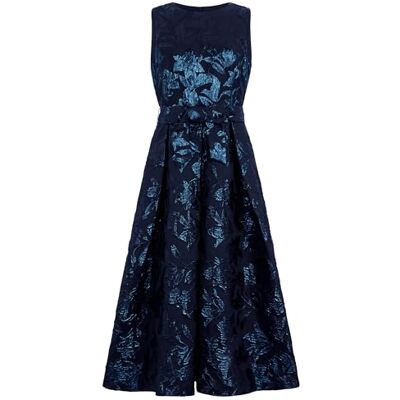 Apart Ärmelloses Kleid mit schimmerndem Strukturmuster Apart Ärmelloses Kleid mit schimmerndem Strukturmuster