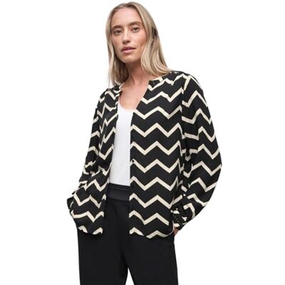 Street One Bluse mit Zick-Zack-Muster Black 36 Street One Bluse mit Zick-Zack-Muster Black 36