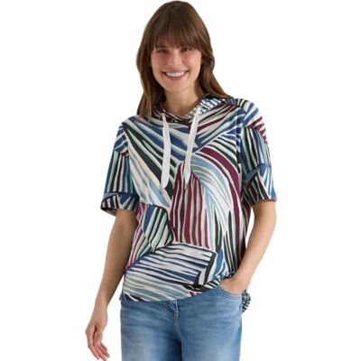 Cecil Hoodie Shirt mit Print Palm Breeze Green L Cecil Hoodie Shirt mit Print Palm Breeze Green L