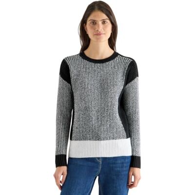 Cecil Softer Mouliné Pullover Black L Cecil Softer Mouliné Pullover Black L