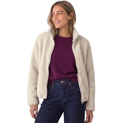Street One Damen 2118106 Teddy-Jacke mit Stehkragen und Zipper Street One Damen 2118106 Teddy-Jacke mit Stehkragen und Zipper