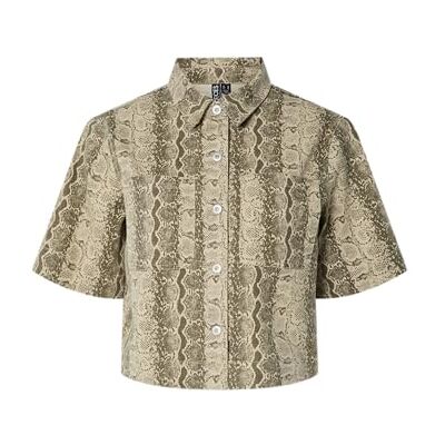 PIECES Pcsalume Ss Denim Shirt PIECES Pcsalume Ss Denim Shirt