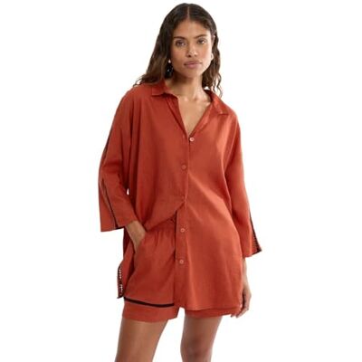 Triumph Summer Wear Boyfriend Shirt 01 Haute Orange Triumph Summer Wear Boyfriend Shirt 01 Haute Orange