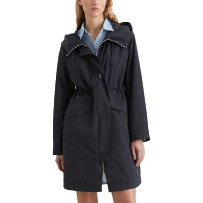 Marc O' Polo Denim Damen Parka mit Kapuze wasserabweisend, Blau (Blue Depths), M Marc O' Polo Denim Damen Parka mit Kapuze wasserabweisend, Blau (Blue Depths), M