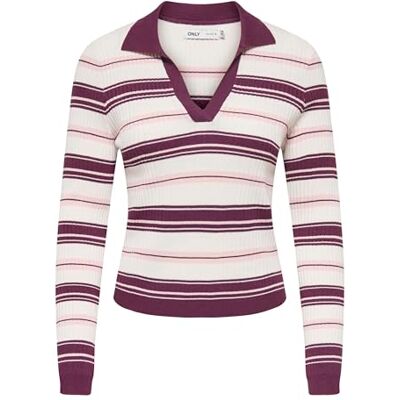 ONLY Onlkaya Ls Stripe Polo KNT Noos ONLY Onlkaya Ls Stripe Polo KNT Noos
