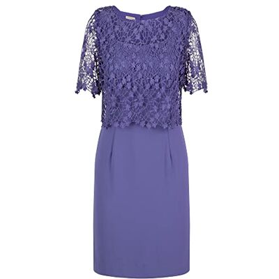 ApartFashion Damen 2in1 Spitzenkleid Kleid, Royalblau, 40 EU ApartFashion Damen 2in1 Spitzenkleid Kleid, Royalblau, 40 EU