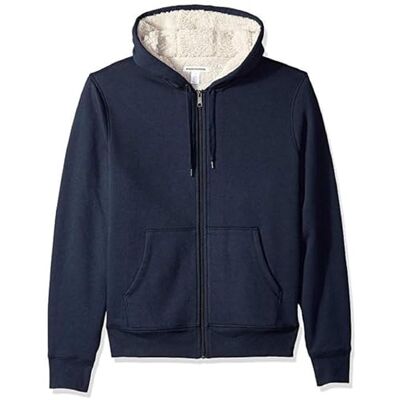 Amazon Women's Sherpa Lined Full-Zip Hoodie Sweater, -navy heather, X-Large Amazon Women's Sherpa Lined Full-Zip Hoodie Sweater, -navy heather, X-Large