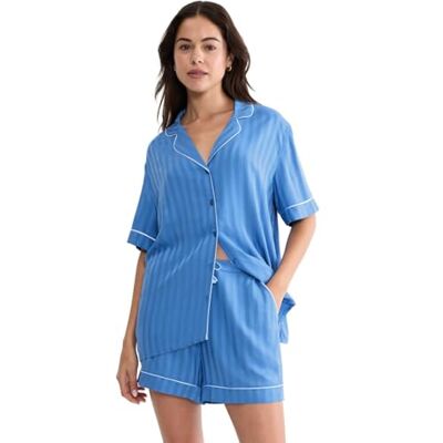 Triumph Women's Amourette Jacquard Boyfriend Shirt, Ciel, 42 Triumph Women's Amourette Jacquard Boyfriend Shirt, Ciel, 42