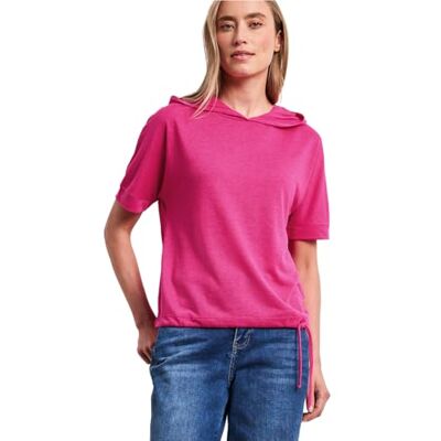 Street One Kurzarm Shirt mit Kapuze und Tunnelzug Magenta Dream 36 Street One Kurzarm Shirt mit Kapuze und Tunnelzug Magenta Dream 36
